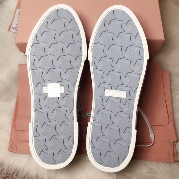 ❤️SOLD❤️new MIU MIU glitter crystal sneaker 40 - Picture 7 of 8